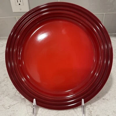 LE CREUSET 8.5” Plate CERISE / Cherry Red Salad Side Dessert Appetizer New - Image 1 of 4