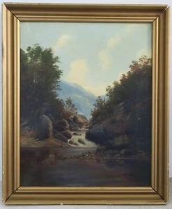 Carl Frithjof Smith 1859-1917 Gemälde Flusslandschaft mit Bäumen 188_?  - Bild 1 von 12