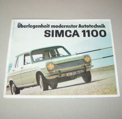 Depliant / Brochure Chrysler Simca 1100 - Edizione 1967 - Immagine 1 di 2
