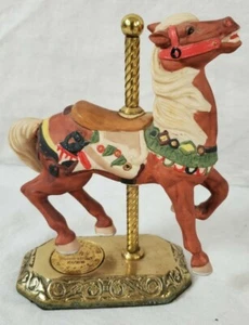 Vintage Willitt's Carousel Memories Americana Collection Brown Horse Brass Base - Picture 1 of 7