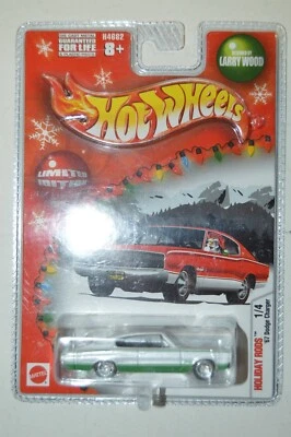 Dodge Charger Larry Wood Real Riders 1967 blanco Hot Wheels Holiday Rods diecast Foto 1 de 4