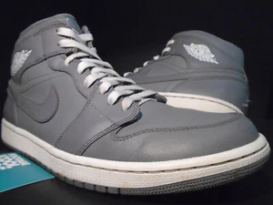 2013 NIKE AIR JORDAN 1 RETRO MID I HIGH OG COOL GREY SMOKE WHITE 554724-003 11 - Picture 1 of 11