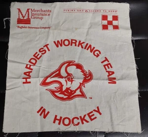 Buffalo Sabres NHL SGA Give Away Purina One Dog Food Cloth Towel Goat Head Rare - Picture 1 of 2