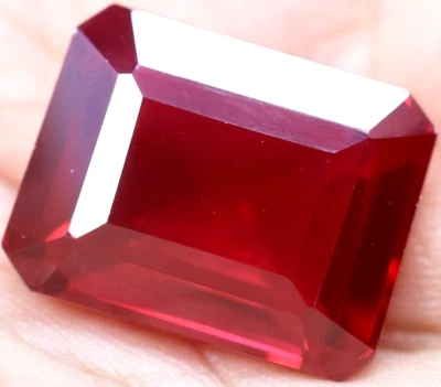 Natural 26.15 Ct Blood Red Ruby Mozambique GGL Certified Treated Gemstone - Image 1 of 4