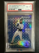 1998 Donruss Production Line Power Index SP #5 Ken Griffey Jr. HOF /1028 PSA 8