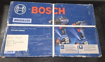 Bosch 2-Tool Brushless Combo Kit GXL18V-240B22 18V | Brand New. Socket Ready.  - Image 1 of 3