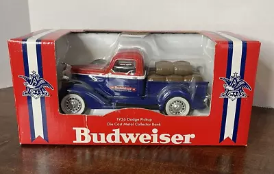 Budweiser 1936 Dodge Pickup Die Cast Metal Collector Bank-1997-#72066 - Image 1 of 4
