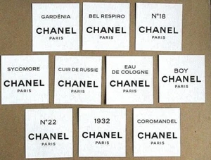 SET 10 CHANEL PARFUM KARTEN BEL RESPIRO GARDENIA BOY CUIR DE RUSSIE 1932 22 18 - Bild 1 von 2