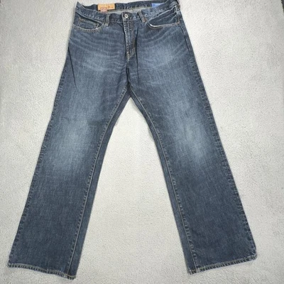 GAP 1969 Jeans Mens 36x34 Blue Loose Fit Relaxed Straight Zip Fly Denim Selvidge - Image 1 of 4