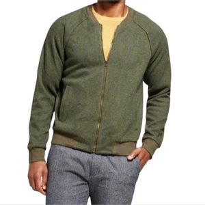 Neu mit Etikett Goodfellow grüne Wollfleece Bomberjacke mit Reißverschluss XL - Bild 1 von 9