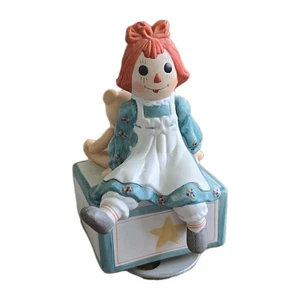 Schmid 1982 Raggedy Ann Porzellan Spieluhr Toy Land - Bild 1 von 7