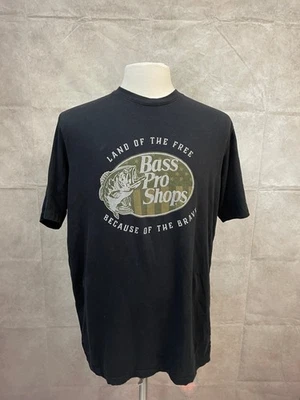 Bass Pro Shops Men's Black T-Shirt Short Sleeve Size L - Image 1 of 4