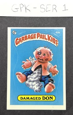 Topps Garbage Pail Kids 1985 GPK - Serie 1 - Mate #40b ¡DON dañado (ex) fotos! Foto 1 de 4