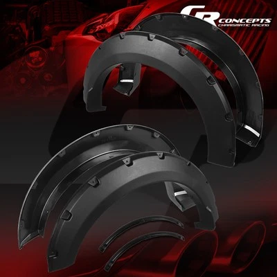 JUEGO COMPLETO DE CUBIERTA DE GUARDABARROS DE RUEDA ATORNILLADA ESTILO BOLSILLO PARA FORD F150 15-17 Foto 1 de 4