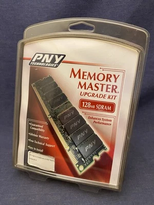 2001 PNY Technologies Memory Master 128 MB SDRAM DIMM H Sealed Vtg Computer - Image 1 of 4
