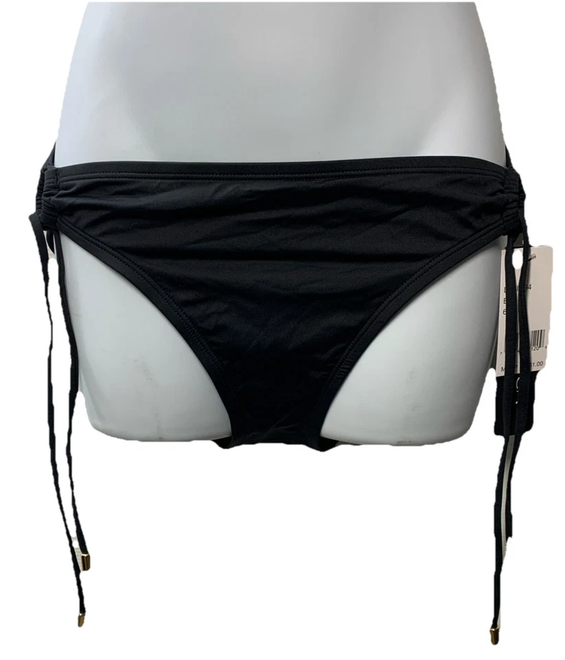 La Blanca Swim Bottom Bikini Island Goddess Side Tie Hipster Womens Size 6 Black - Image 1 of 4