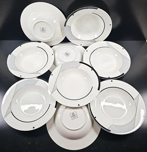 Lote de 9 cuencos de sopa Christopher Stuart Angles vintage Art Deco - Imagen 1 de 24