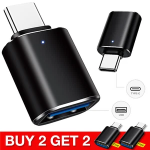 Type-C Male to USB A Female OTG Converter Adapter For iPhone 15 Plus 15 Pro Max - Picture 1 of 10