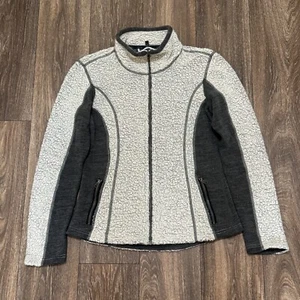 Kuhl Jacket Women's Medium Gray Kozet Full Zip Sherpa Outdoors Hiking Gorpcore - Picture 1 of 9