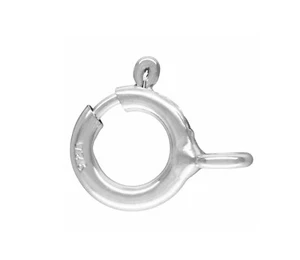 3pcs 925 Sterling Silver 8mm Spring Ring Clasp with Open Ring for Jewelry Making - Picture 1 of 1