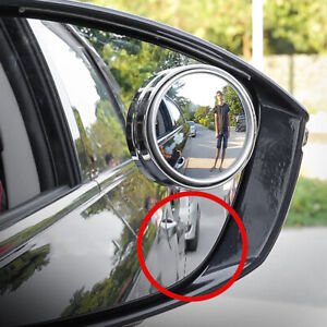 2Pcs HD Glass Car Blind Spot Mirror Auto Motorcycle 360° Adjustable Wide Angle