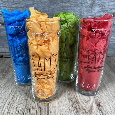 Sam’s Bar Restaurant Reynosa, Mexico Cocktail Drinking Glasses Set of 4 - Image 1 of 4
