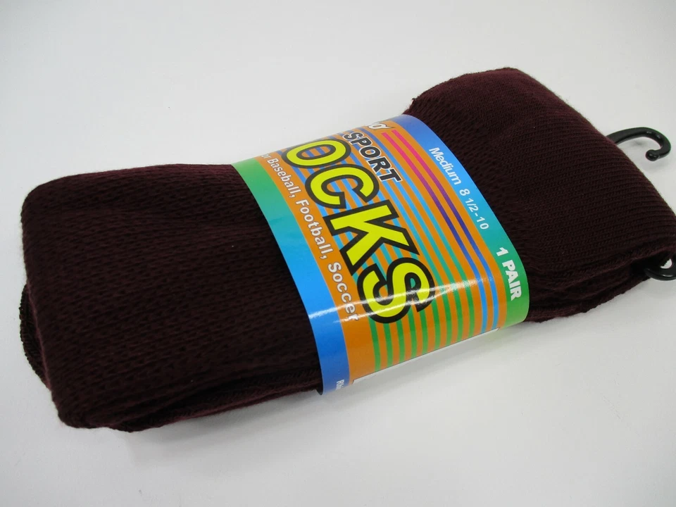 Rhino All Sport Sock Maroon MENS SIZE MED (8.5-10) Baseball, Soccer, Football - Image 1 of 4