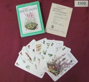 1960 VINTAGE EAST GERMAN GDR DECK OF CARDS WITH HEALING PLANTS RARE - Picture 1 of 10