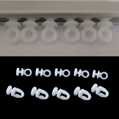 50Pcs Curtain Clips Fasteners Car Curtain Rail Rings Card Clip Rivet 19.7x10.6mm - Image 1 of 4