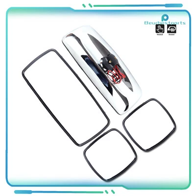 Juego de 4 piezas de espejos retrovisores principales térmicos + anchos para Freightliner M2 Columbia 106 106 106 Foto 1 de 4