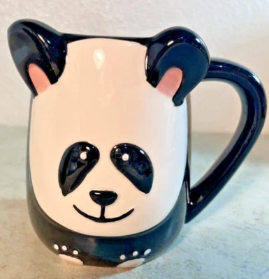 Taza de café Panda Bear por etiqueta coleccionistas blanco y negro linda adorable diversión Foto 1 de 4