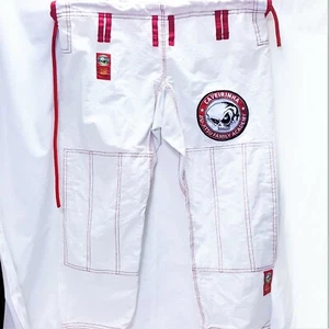 Caveirinha Jiu-Jitsu Family Association GI Martial Arts White Pants MMA Size A-1 - Picture 1 of 9