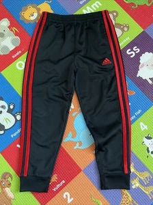 Adidas Black And Red Stripe Stretch Jogger Pants Size 5 - Picture 1 of 8