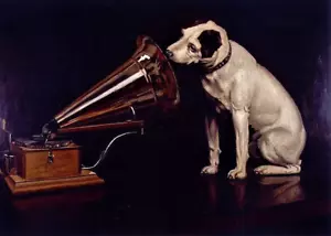HIS MASTERS VOICE - MAGNETE FOTO FRIGORIFERO @ 3""X5" - Foto 1 di 3