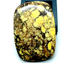 309 CT AAA Natural Fancy Spiderweb Yellow Turquoise Untreated Certified Gemstone