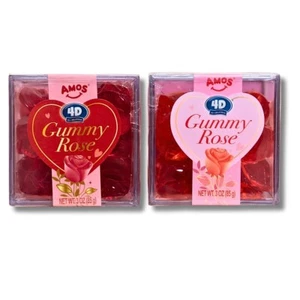 Amos 4D Valentine's Day Gummy Rose, Ages 4+, Pack of 2 - Picture 1 of 10