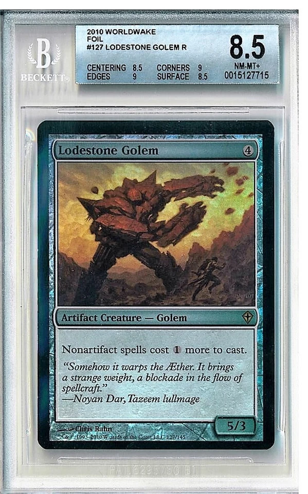 MTG BGS 8.5 Lodestone Golem FOIL Worldwake Restricted (85,9,9,85) NM CGC PSA - Image 1 of 1