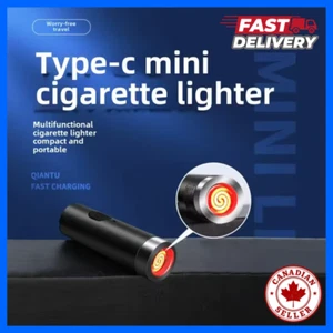 Electric Lighter Rechargeable Windproof Flameless Torch USB Slim Pocket Size - Picture 1 of 6