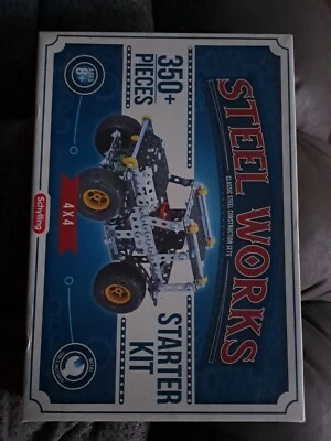Schylling Steel Works Construction Set 4 x 4 Starter Kit Complete in Box New  - Image 1 of 3