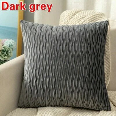 2x Funda de almohada de terciopelo texturizada funda de cojín de sofá arrugada funda de almohada Foto 1 de 4