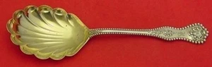 Charles II by Dominick and Haff Sterling Silver Berry Spoon Gold Washed 8 7/8" - Picture 1 of 2