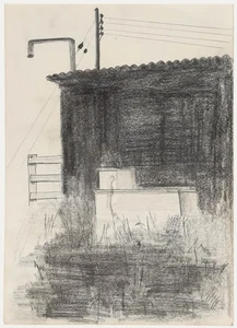 Julian Dyson (1936-2003) - 20th Century Graphite Drawing, Tin Shed - Picture 1 of 2