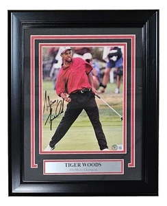 Tiger Woods Signed Framed PGA Golf Magazine Page BAS LOA - Picture 1 of 4