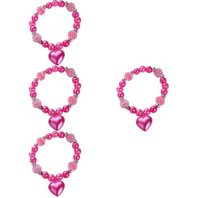  4 Count Mädchen Armbänder Herz Armband Schmuck Für Kinder Mädchenarmband - Bild 1 von 4