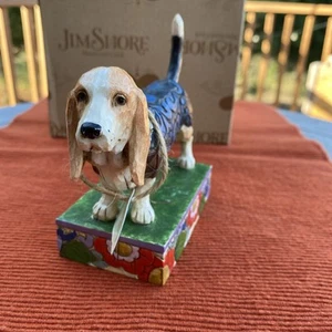Vintage Jim Shore Heartwood Creek Figur Basset Hound "Jethro" Neu im Karton - Bild 1 von 10