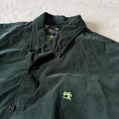 Mini camisa de pana mediana Scotch & Soda para hombre ~ se adapta como una pequeña | L/S abotonada Foto 1 de 4