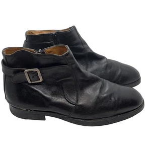 Fernando Strappa Ankle Leather Boots  Men Shoes Size 11 Black - Picture 1 of 11
