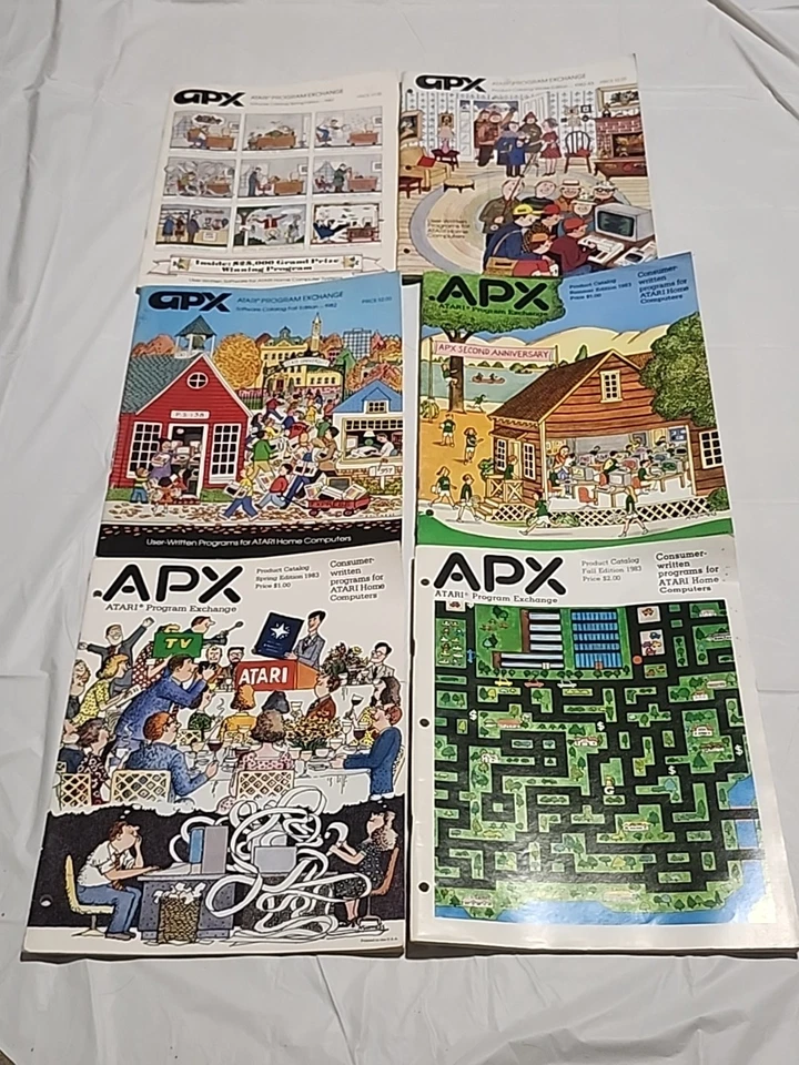 6 computadoras de revista catálogo de software vintage APX Atari Program Exchange años 80 Foto 1 de 4