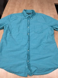 Aeropostale kurzärmliges gestreiftes Button-Up/Down Herrenhemd - Large kostenloser Versand - Bild 1 von 4