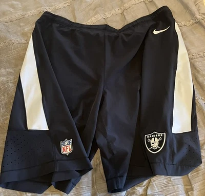 Pantalones Cortos LAS VEGAS Oakland RAIDERS Fooball NIKE Atléticos GRANDES Negros NFL Para Hombre Foto 1 de 4